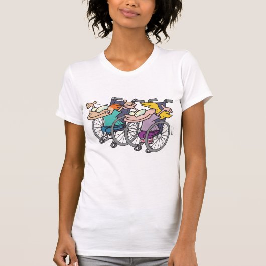 Rolstoelrace Vrouwen T-shirt (Voorkant)