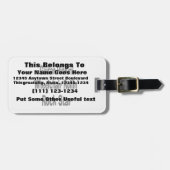 rolstoelrolrockster met gitaarplukker bagagelabel (Voorkant horizontaal)