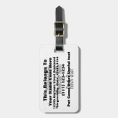 rolstoelrolrockster met gitaarplukker bagagelabel (Voorkant verticaal)