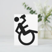 rolstoelrolstoel briefkaart (Staand voorkant)