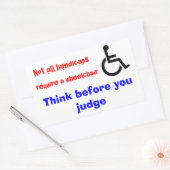 rolstoelstickers rechthoekige sticker (Envelop)