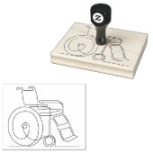 rolstoelstructuur rubberstempel (Gestempeld)