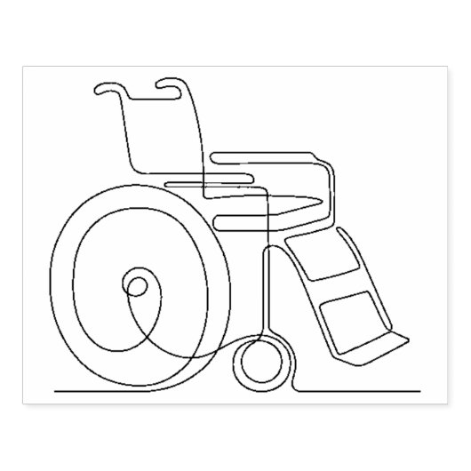 rolstoelstructuur rubberstempel (Afrduk)