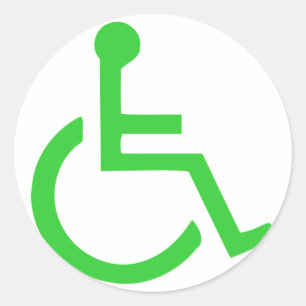 Rolstoelsymbool Ronde Sticker
