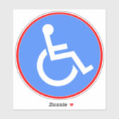Rolstoelsymbool voor gehandicapten - Blauw invalid Sticker (Vel)