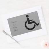Rolstoeltoegang - gehandicaptenstoelsymbool rechthoekige sticker (Envelop)