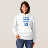 Rolstoeltoegankelijkheidstekens Hoodie (Voorkant volledig)