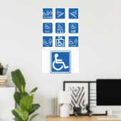 Rolstoeltoegankelijkheidstekens Poster (Thuiskantoor)
