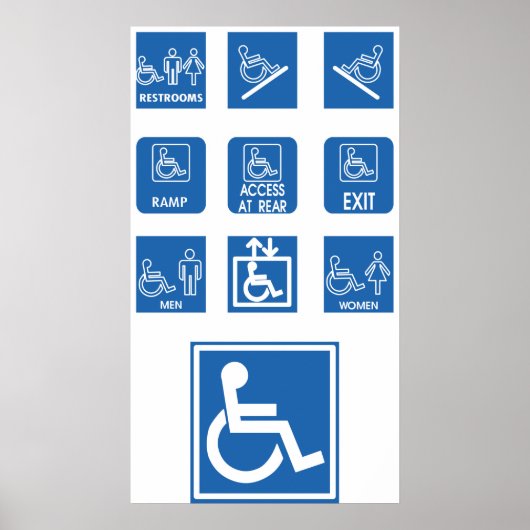 Rolstoeltoegankelijkheidstekens Poster (Voorkant)