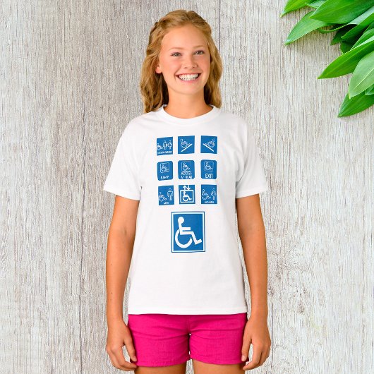 Rolstoeltoegankelijkheidstekens T-shirt