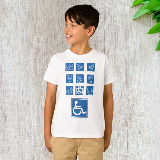 Rolstoeltoegankelijkheidstekens T-shirt