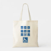 Rolstoeltoegankelijkheidstekens Tote Bag (Achterkant)