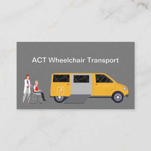 Rolstoelvervoer met dubbele zijkanten Visitekaartj Visitekaartje (Voorkant)