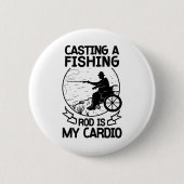 Rolstoelvisser Boating Disabled Hob Ronde Button 5,7 Cm (Voorkant)