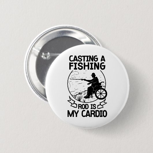 Rolstoelvisser Boating Disabled Hob Ronde Button 5,7 Cm (Voorkant /achterkant)