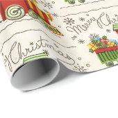 roltraangetjes voor kerstmis cadeaupapier (Rol Hoek)