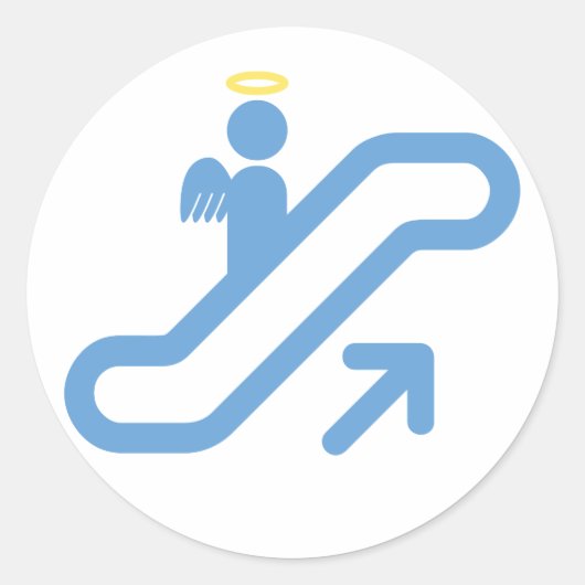 Roltrap, geen trap ronde sticker (Voorkant)