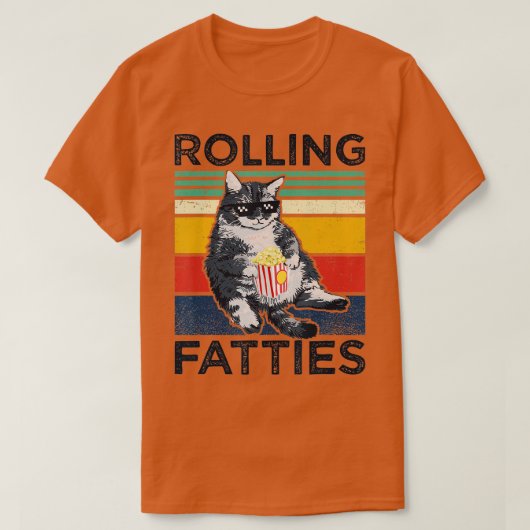 rolvetweefsel kattenachtige katten mannen t-shirt (Design voorkant)