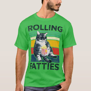 rolvetweefsel kattenachtige katten mannen t-shirt