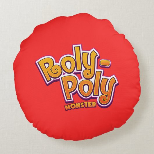 Roly-Poly Monster-Sierkussen Rond Kussen (Achterkant)