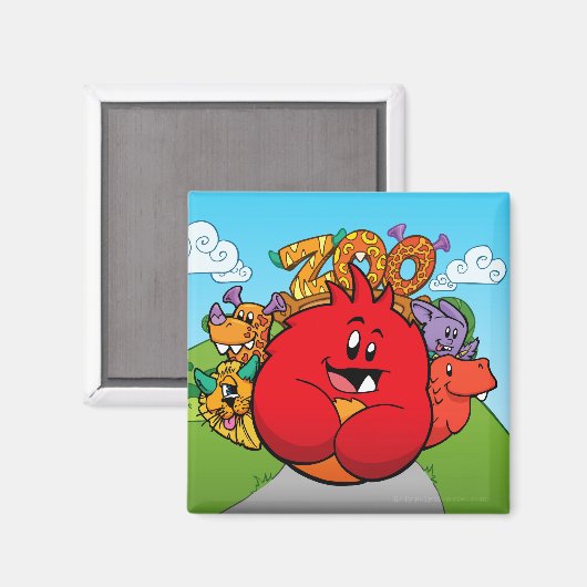 Roly-Poly Monster "Zoo" Magnet (Voorkant / Achterkant)