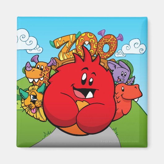 Roly-Poly Monster "Zoo" Magnet (Voorkant)