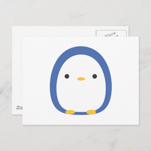 Roly Poly Penguin Briefkaart (Voorkant / Achterkant)