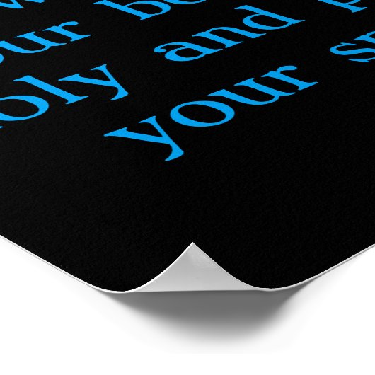 Rom 12:1 met zeemijlen boven het open zee poster (Hoek)