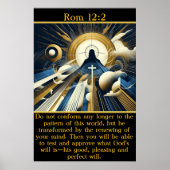 Rom 12:2 Goddelijk licht omringt Jezus Poster (Voorkant)