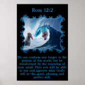 Rom 12:2 Grizzly Beren in de oceaan Poster (Voorkant)