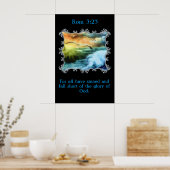 Rom 3:23 Met zeegarens boven het open zee Poster (Keuken)
