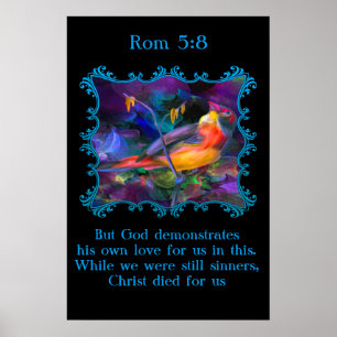 Rom 5:8 Mooie regenboogkleurige mug Poster