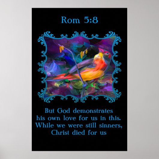 Rom 5:8 Mooie regenboogkleurige mug Poster (Voorkant)