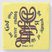 Rom 6:23 stenen onderzetter (Voorkant)