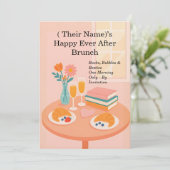 Rom-Com Brunch Book Club Birthday Party Kaart (Staand voorkant)