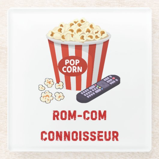 Rom-Com Kenner Glazen Onderzetter (Voorkant)