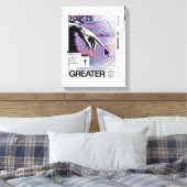 Roma 8:31 Cyberpunk Hand van God Glitch Kunst Canvas Afdruk (Insitu (Slaapkamer))