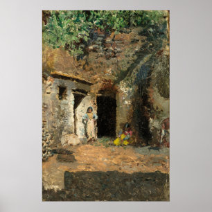 Roma Caves, Mariano Fortuny Marsal Fijne Kunst Pos Poster
