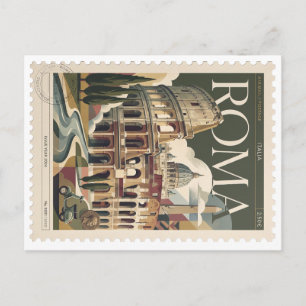 Roma Classieke Vintage Postzegel Briefkaart