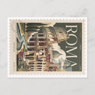 Roma Classieke Vintage Postzegel Briefkaart
