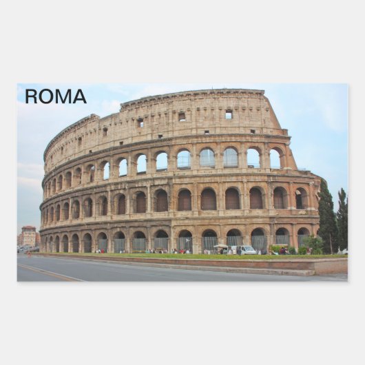 Roma-coliseum Rechthoekige Sticker (Voorkant)