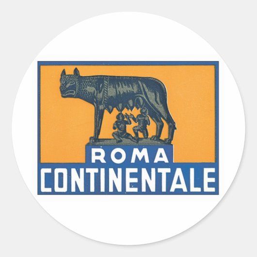 Roma-continentaal Ronde Sticker (Voorkant)