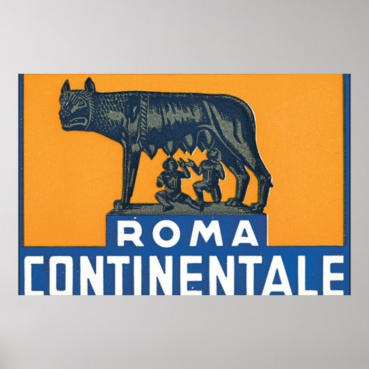 Roma Continentale_Vintage Travel Poster (Voorkant)
