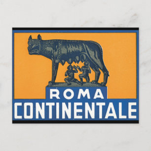 Roma Continentale_Vintage Travel Poster Briefkaart