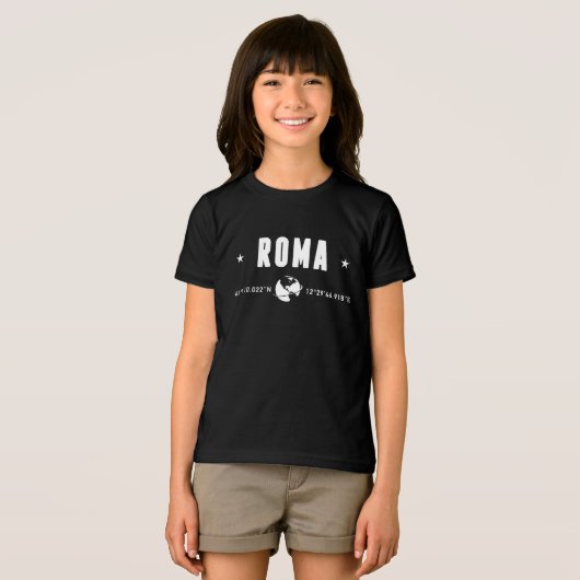 Roma Coördinaten met Witte Globe Tri-Blend Shirt (Voorkant volledig)