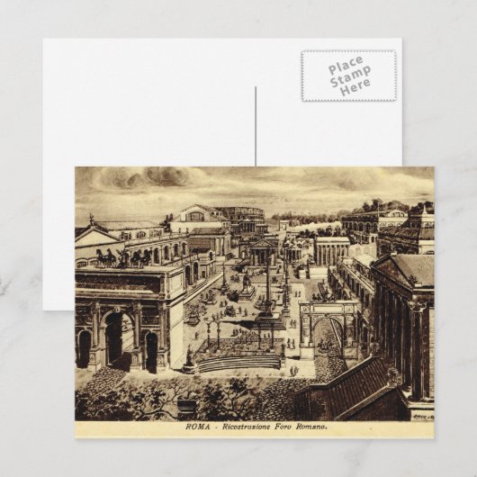 Roma, de onderdrukking van het forum door kunstena briefkaart (Voorkant / Achterkant)