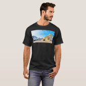 Roma Eur Pine Tree Struiken en gebouw T-shirt (Voorkant volledig)