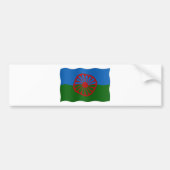 Roma flag bumpersticker (Voorkant)