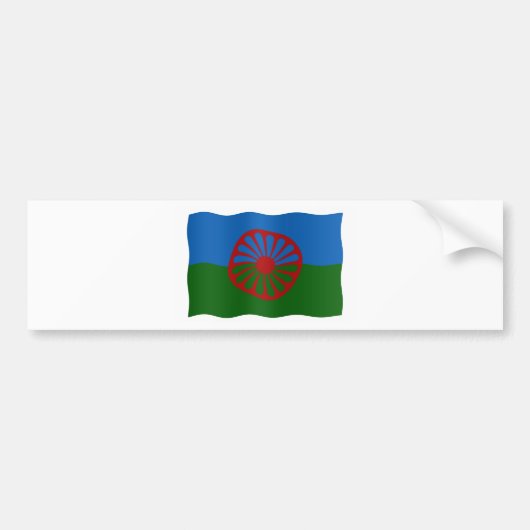 Roma flag bumpersticker (Voorkant)