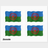 Roma flag rechthoekige sticker (Vel)